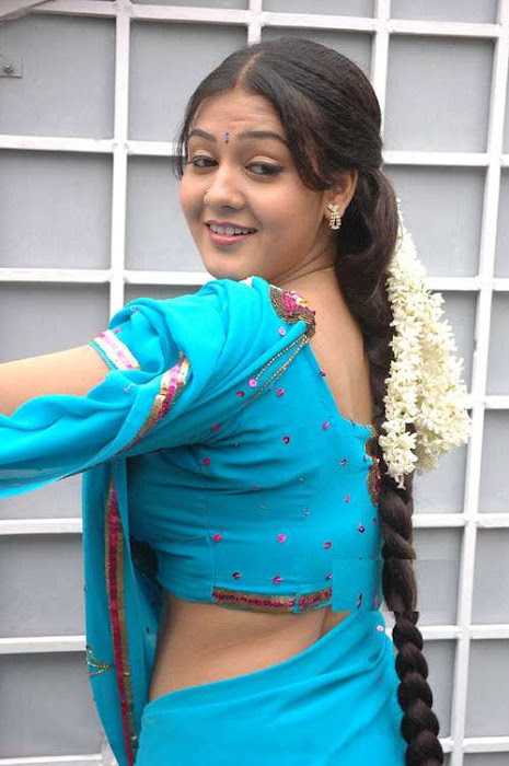 tollywood jyothi krishna in blue saree actress pics